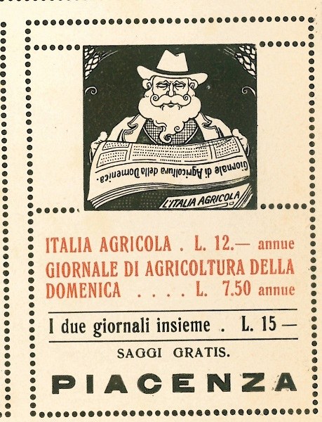 Pubblicità L'Italia Agricola e Giornale di agricoltura della Domenica, Almanacco dell'Italia Agricola, 1913