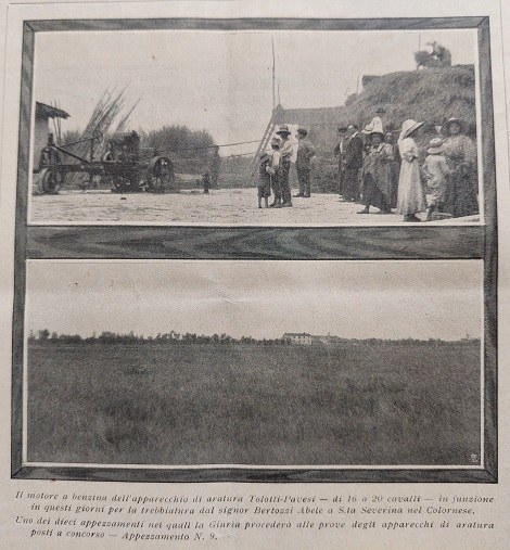 Apparecchio Tolotti Pavesi, Giornale di agricoltura della Domenica, 13 luglio 1913, p. 218
