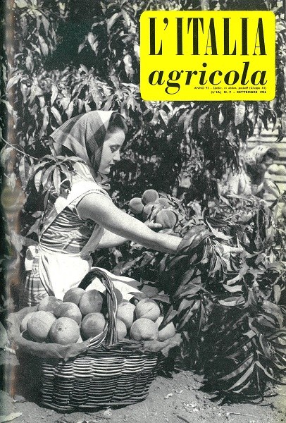 Copertina della rivista L’Italia Agricola, 17-09-1956
