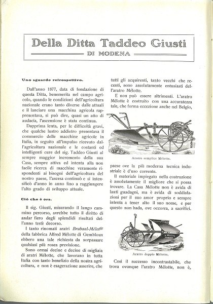 Redazionale ditta Taddeo Giusti di Modena, 1913-01. Biblioteca popolare illustrata n. 80
