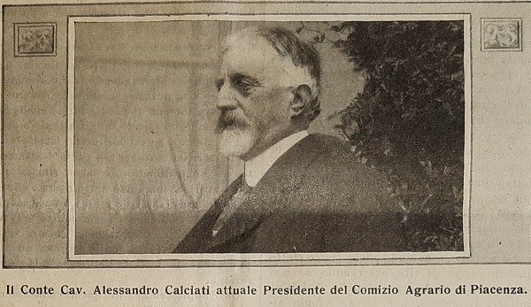 Un primo piano del conte Alessandro Calciati tratto da Giornale di agricoltura della domenica, 11-05-1913
