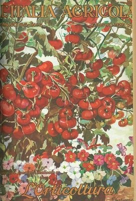 Copertina di un numero speciale della Italia Agricola dedicato alla orticoltura 1929