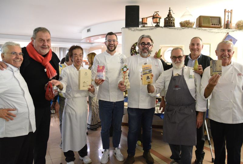 Gli chef stellati posano con le nostre Dop e Igp, ph. Dell'Aquila