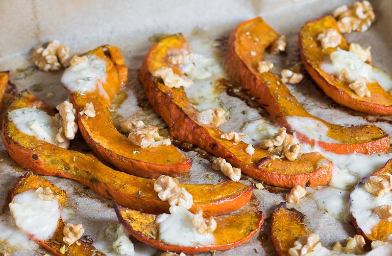 zucca al forno con gorgonzola