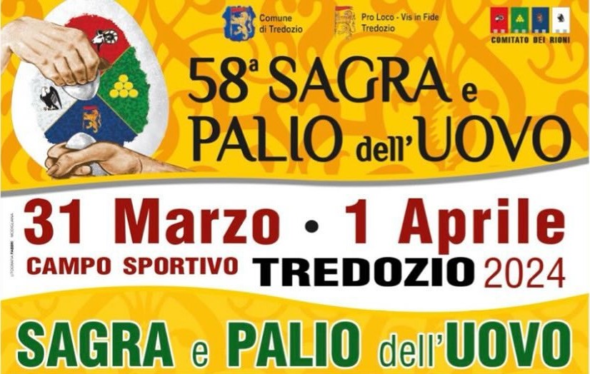 Locandina della Sagra e Palio dell'uovo 2024 Tredozio