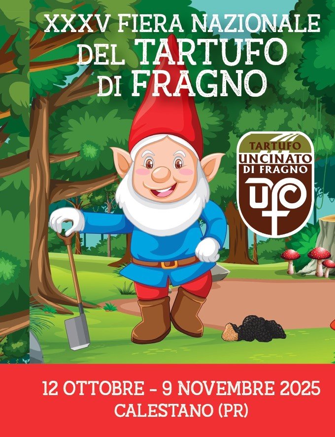 Locandina della fiera nazionale del tartufo nero di Fragno (PR)