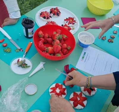 fragole preparazione orto nelle scuole foto Dell'Aquila