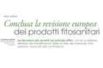 Conclusa la revisione europea dei prodotti fitosanitari