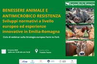 Benessere animale e antimicrobico resistenza, un webinar online l'8 marzo