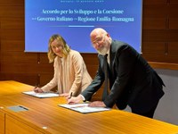 Fondo sviluppo e coesione, Meloni e Bonaccini firmano il nuovo Accordo
