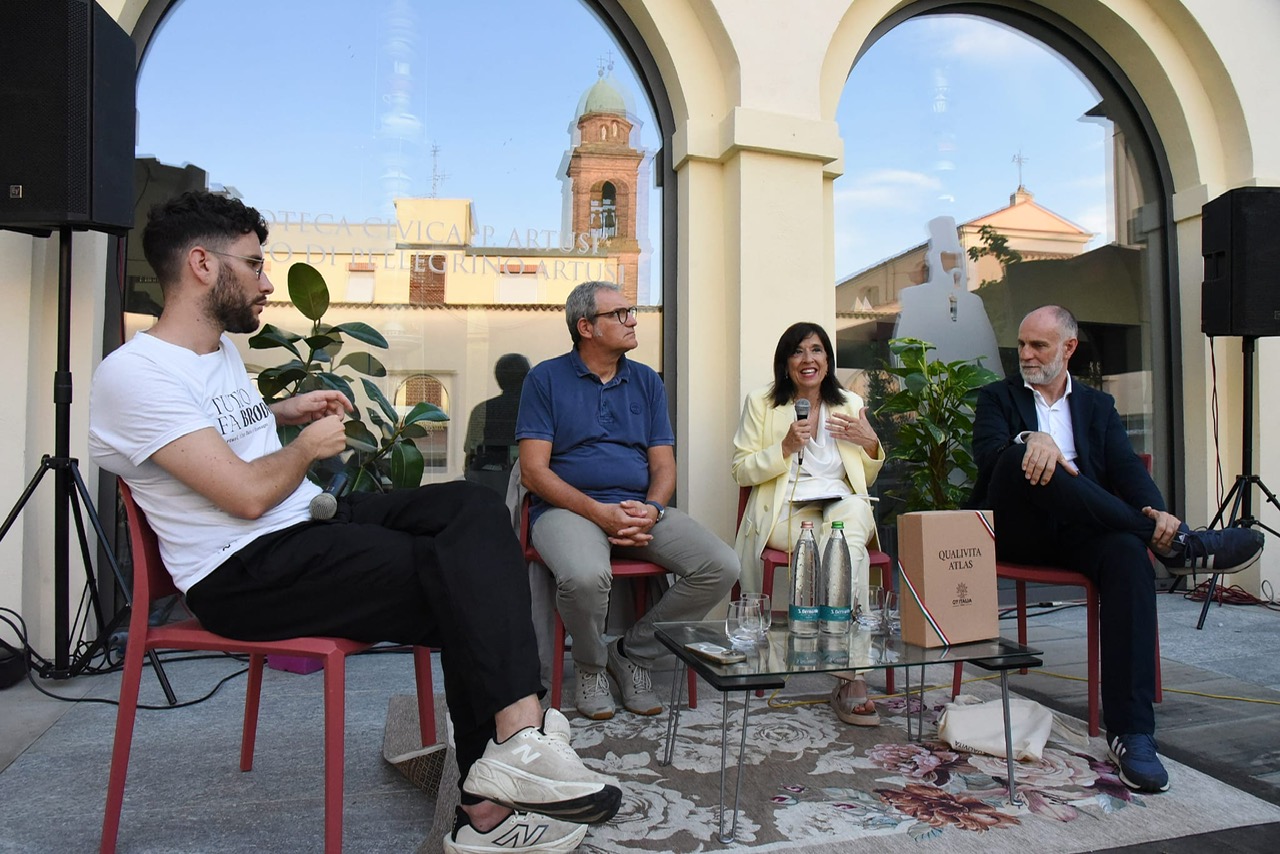 I rappresentanti di Casa Artusi, Regione Emilia-Romagna e Fondazione Qualivita