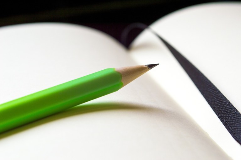 matita verde su quaderno foto Pixabay.jpg