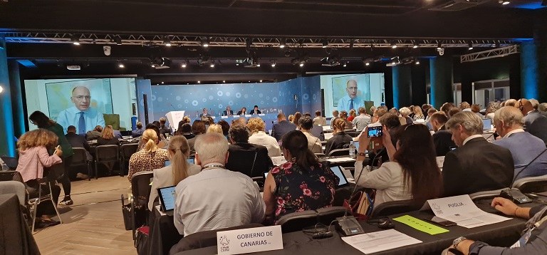 Vista della sala dove si è svolta l'assemblea. Foto Luca Chiodini