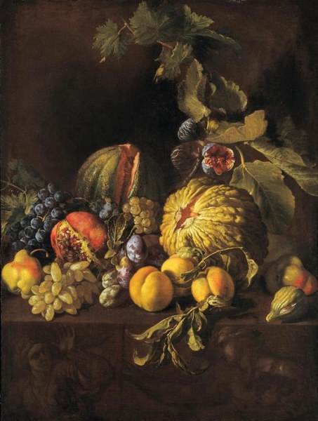 Melone Rospo dipinto da Michelangelo Cerquozzi