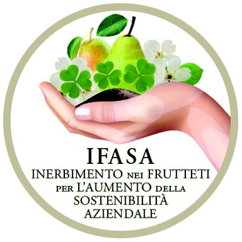 Logo del progetto ideato per la campagna di divulgazione dei risultati rappresentante una mano che contiene nel suo palmo terra, frutti di pero ed essenze fiorite del cotico erboso