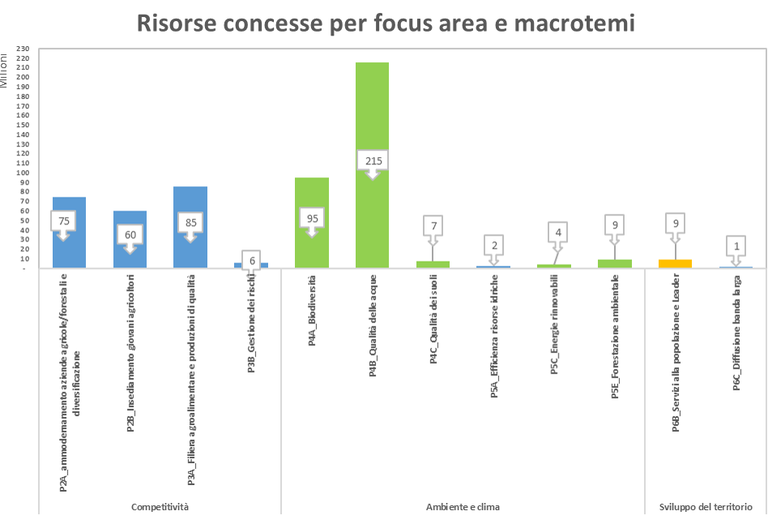 Concessioni su focus area e macrotemi