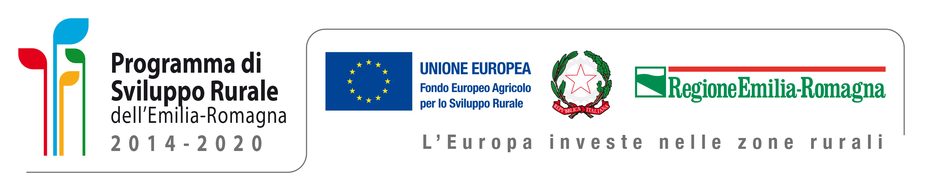 Unione dei loghi per attività di comunicazione Psr 2014-2020